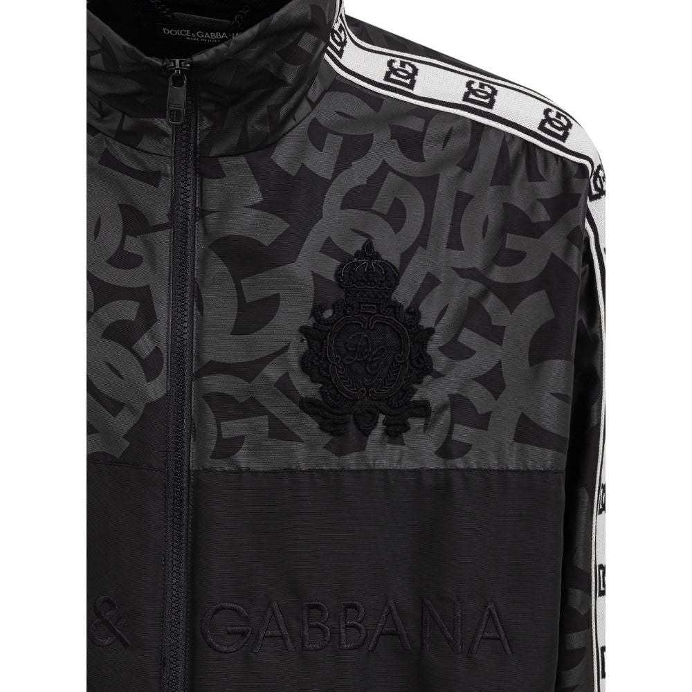 Dolce & Gabbana Black Polyester Jackets & Coat DO-8346676-S