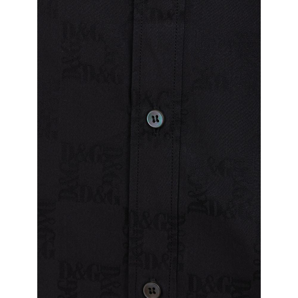 Dolce & Gabbana Black Cotton Shirt DO-8333676-IT39 | M