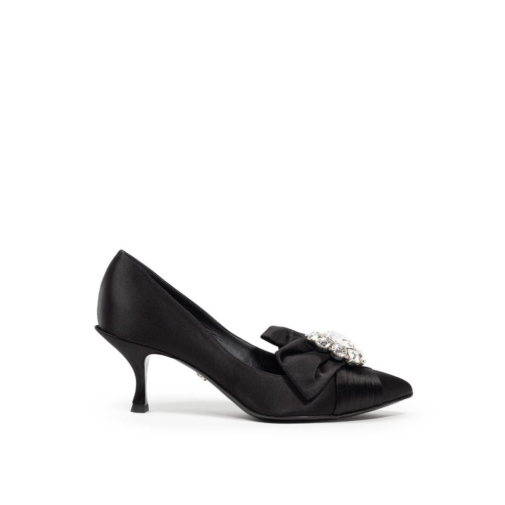 Dolce & Gabbana Black Viscose Pump DO-8221676-EU38.5/US8.5