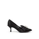 Dolce & Gabbana Black Viscose Pump DO-8221676-EU38.5/US8.5