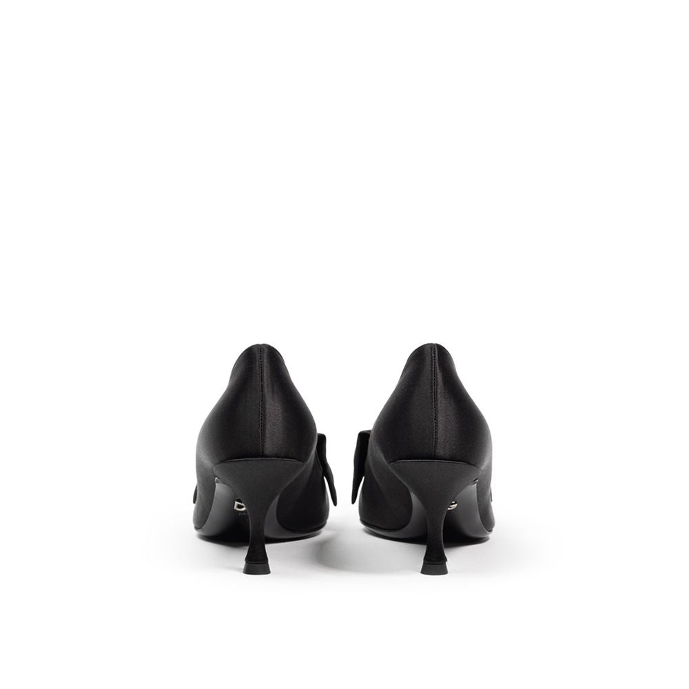 Dolce & Gabbana Black Viscose Pump DO-8221676-EU38.5/US8.5
