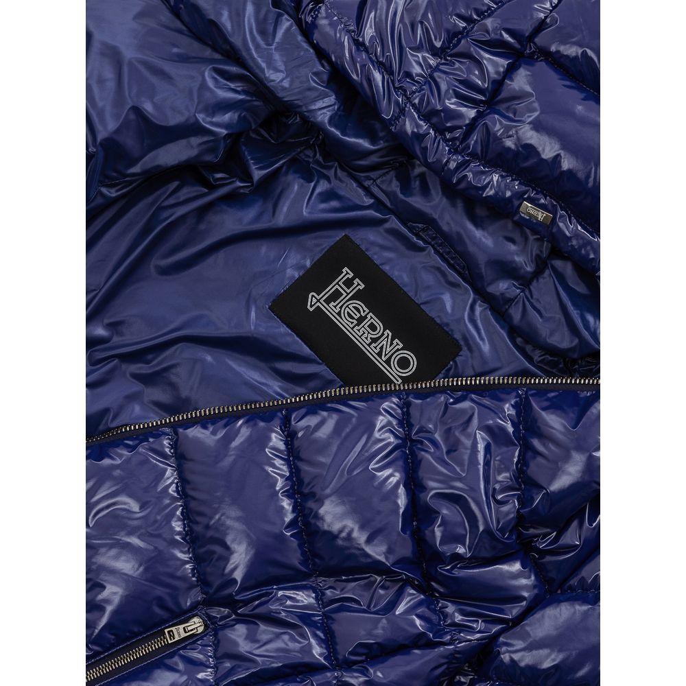Herno Blue Polyamide Jackets & Coat HE-7492673-IT42|M