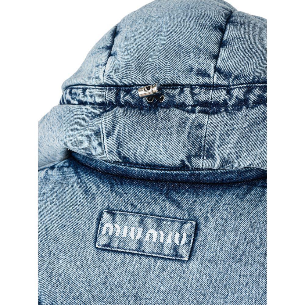 Miu Miu Blue Polyester Jackets & Coat MI-5513673-IT38|XS
