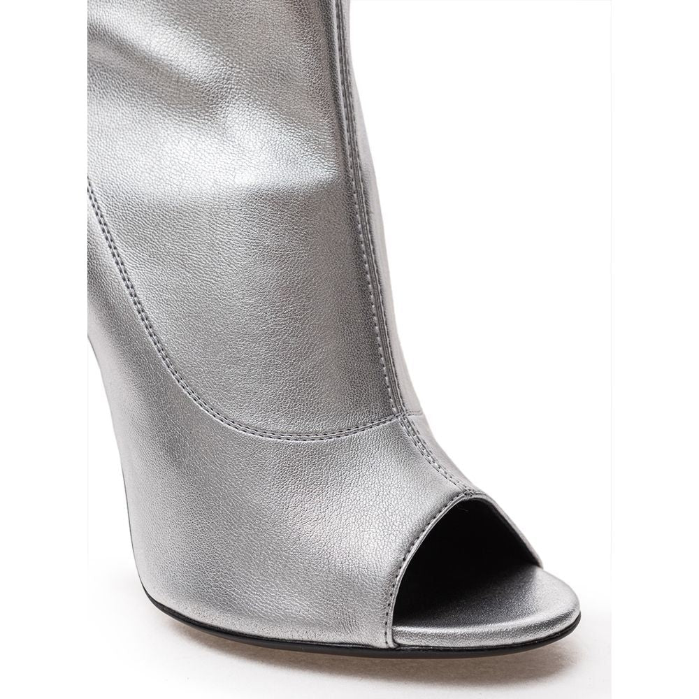 Giuseppe Zanotti Gray Leather Boot GI-5119668-EU38/US8