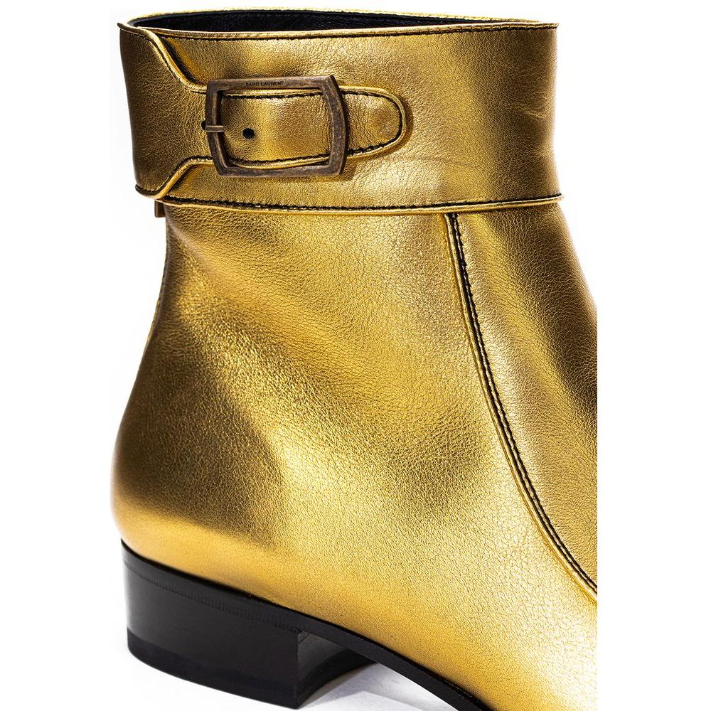 Saint Laurent Gold Leather Boot SA-4788659-EU35/US5