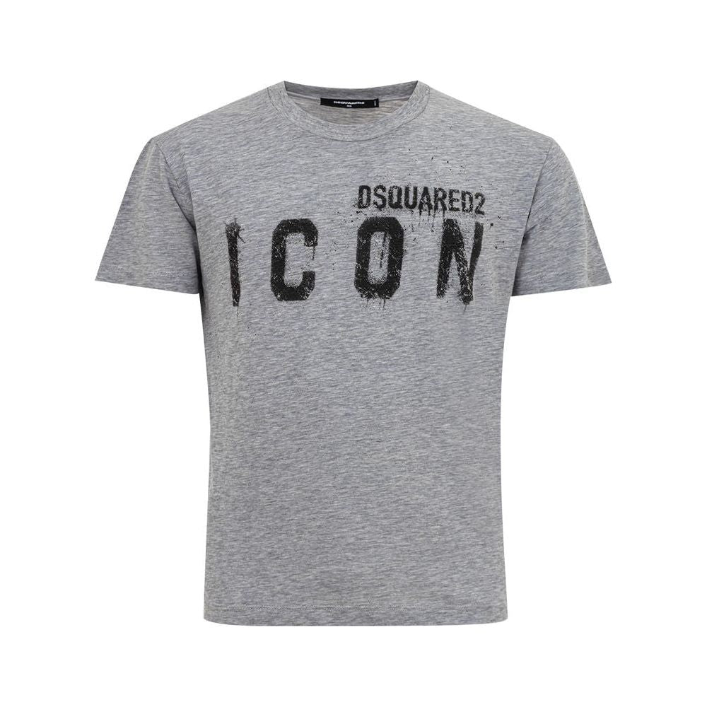 Dsquared² Sleek Gray Cotton Tee for Stylish Men DS-4643662-XS