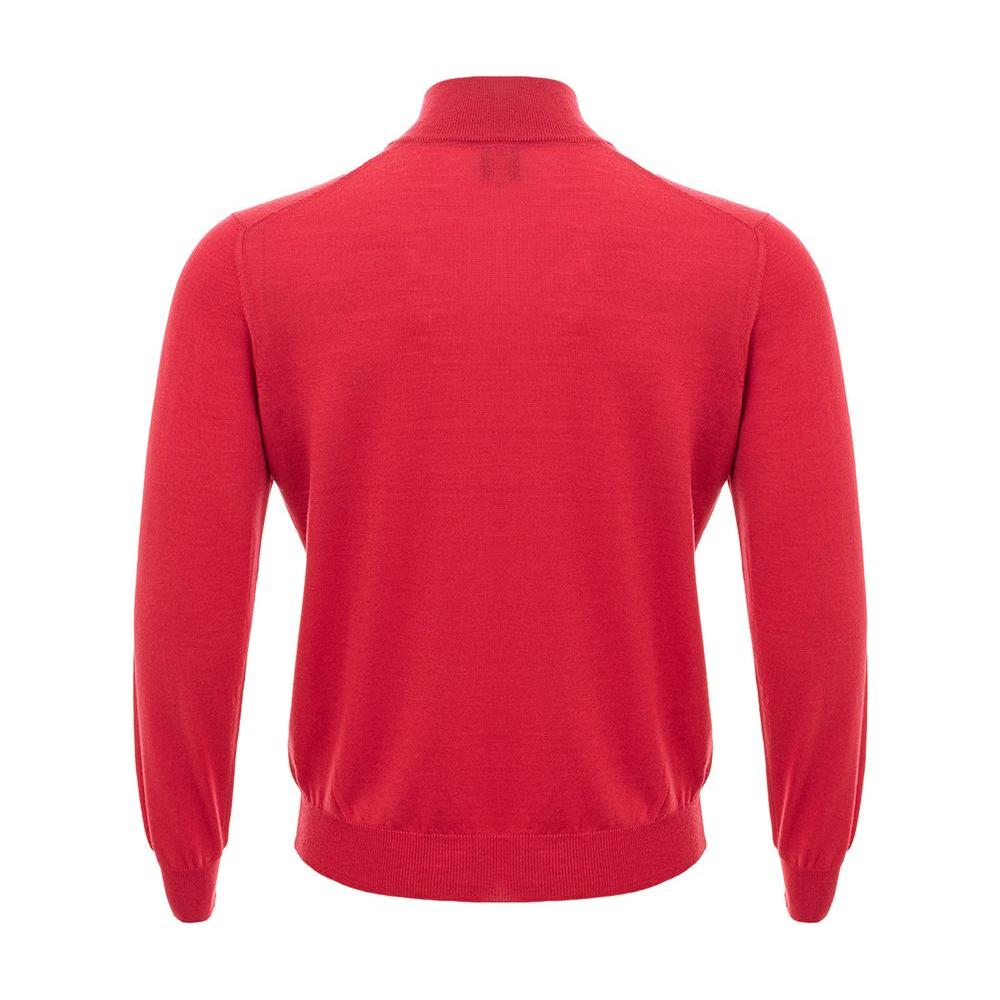 Gran Sasso Elegant Crimson Wool T-Shirt for Men GR-4339665-IT50 | L