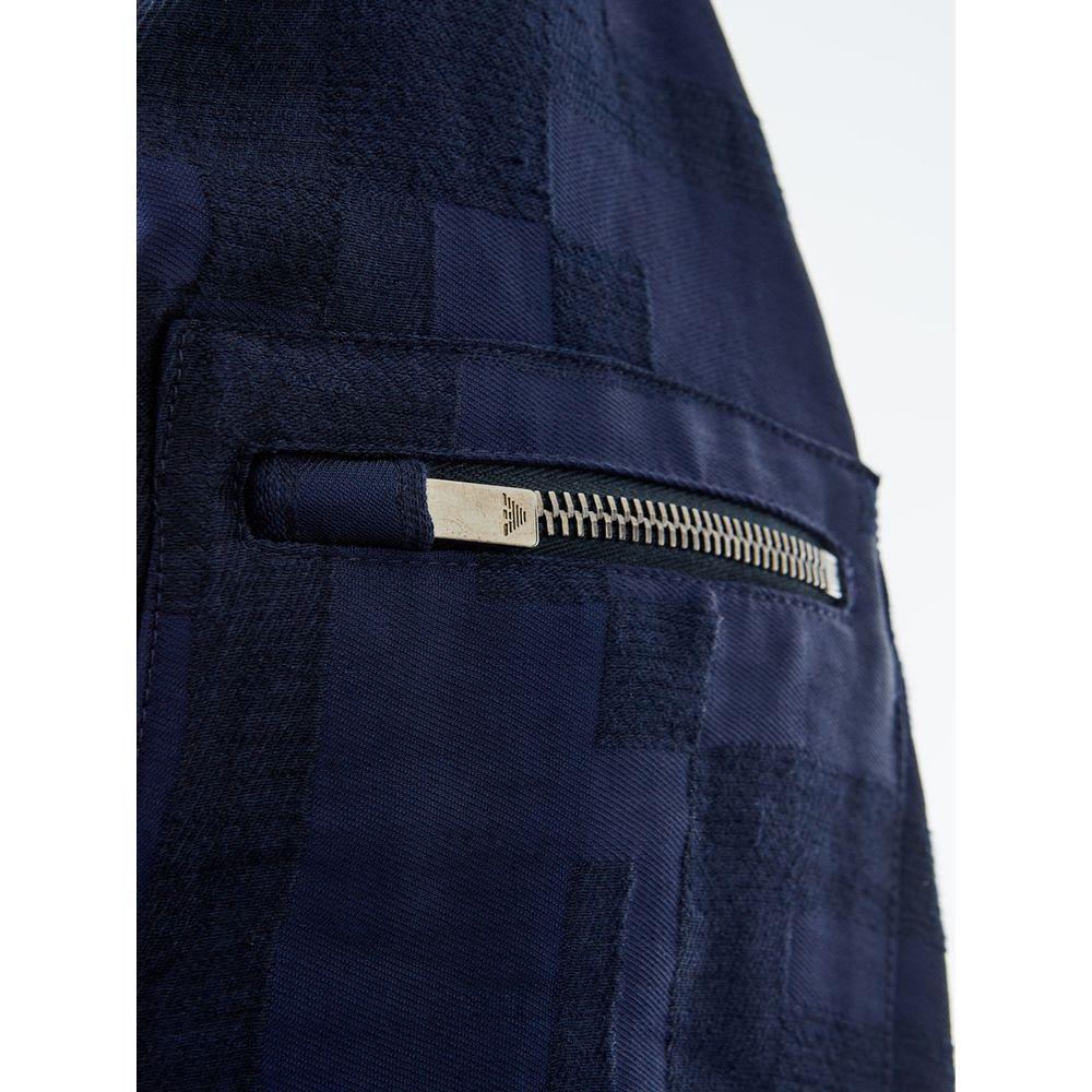Emporio Armani Elegant Linen Blue T-Shirt for Men EM-1487673-IT54 | XXL