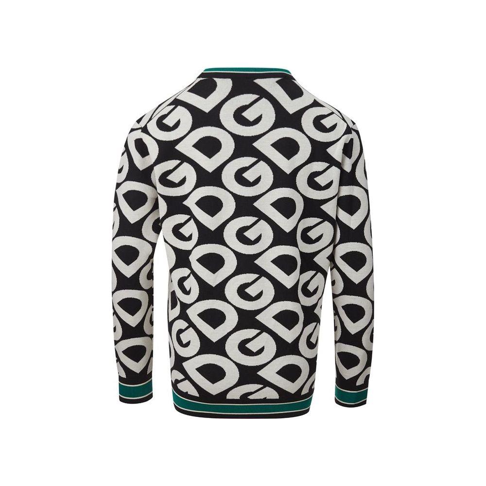 Dolce & Gabbana Elegant Black Cotton Sweater for Sophisticated Style DO-1635676-IT42|M