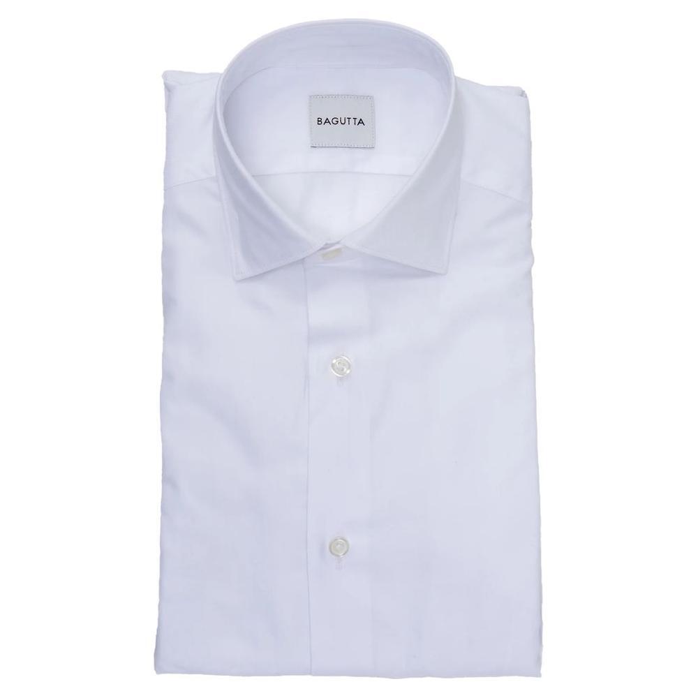 Bagutta White Cotton Shirt BA-15231-IT39 | S