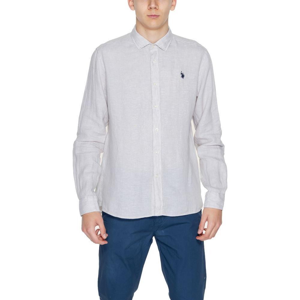 U.S. POLO ASSN. Beige Linen Shirt US-13435502507-IT44 | S