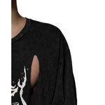 Dolce & Gabbana Black Graphic Print Cotton Crew Neck T-shirt TSH86405-52