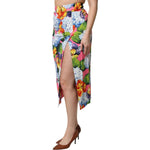 Dolce & Gabbana Multicolor Floral Print High Waist Midi Skirt SKI2126-40