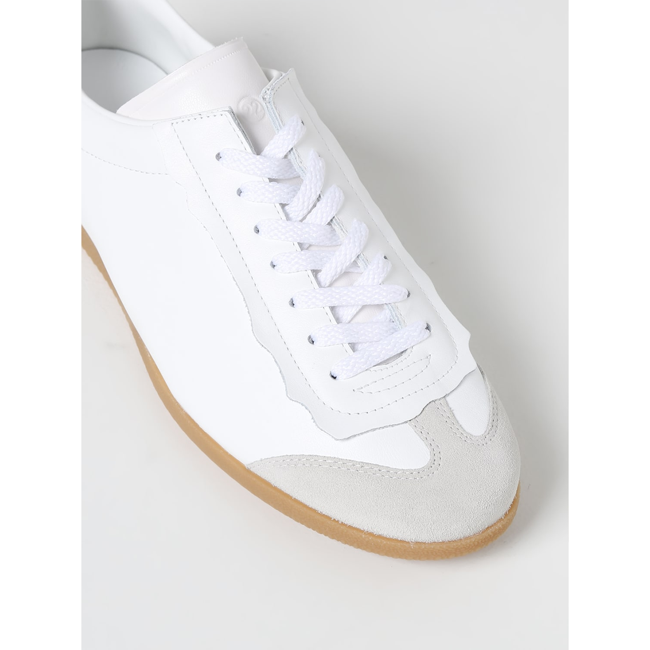 Maison Margiela Low Featherlight Leather And Suede Sneakers MMS57WS0465P4308T1003