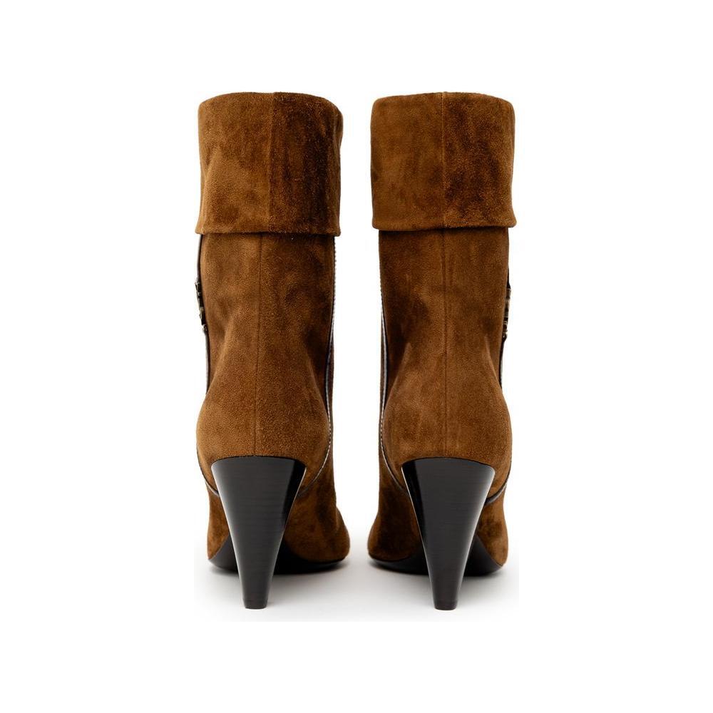Saint Laurent Brown Suede Leather Boot SA-8774664-EU37/US7