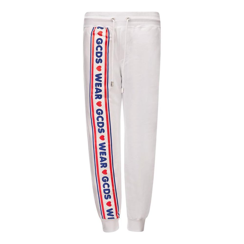GCDS White Cotton Joggers Workout Pant GC-1747666-M