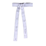 Dolce & Gabbana White Waist Ribbon Wide Bow Logo Belt