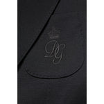 Dolce & Gabbana Black Wool Slim Fit Coat Blazer Jacket Suit JKT4113-48