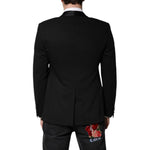 Dolce & Gabbana Black Single Breasted Men Coat MARTINI Blazer JKT41475-46
