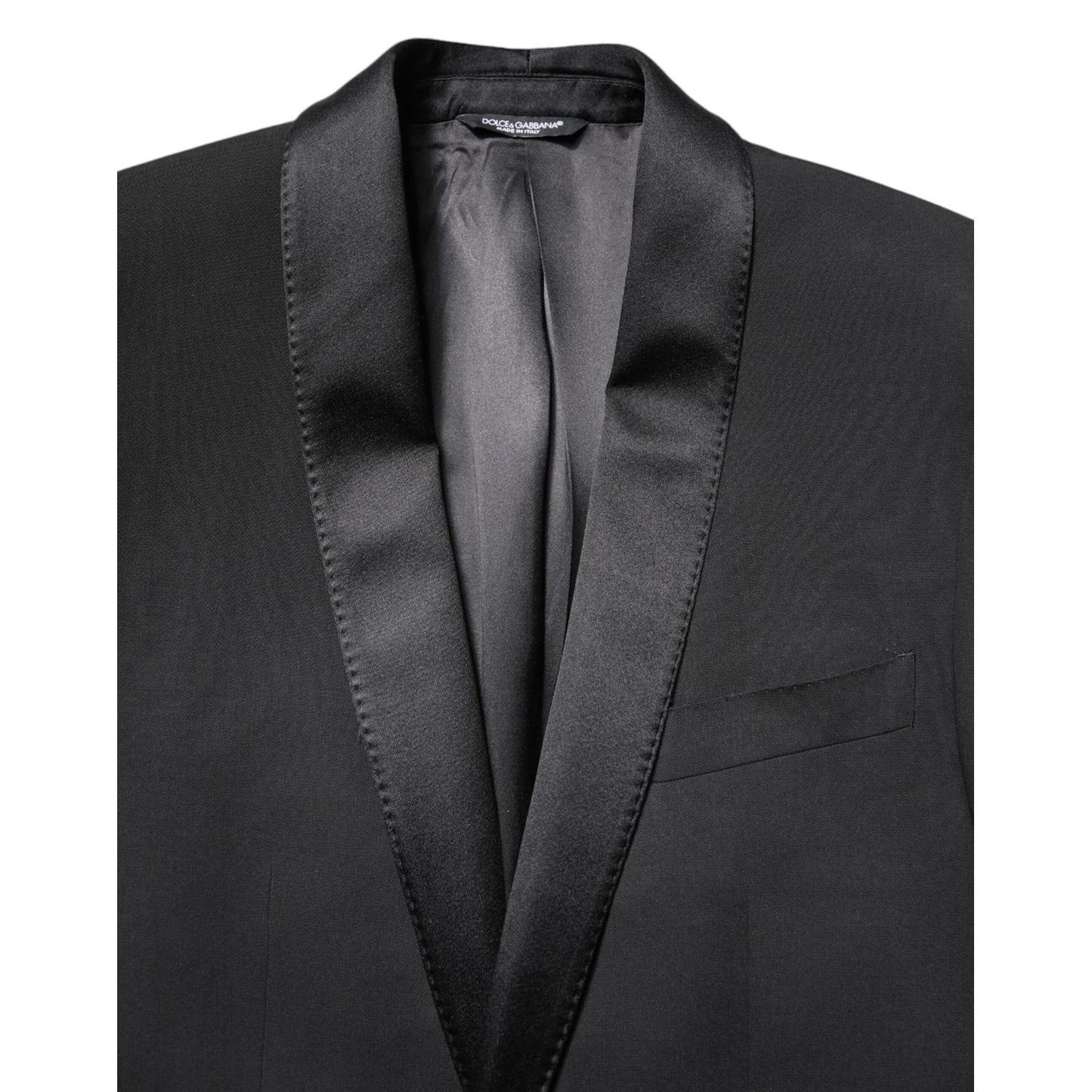 Dolce & Gabbana Black Single Breasted Men Coat MARTINI Blazer JKT41475-46