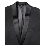 Dolce & Gabbana Black Single Breasted Men Coat MARTINI Blazer JKT41475-46
