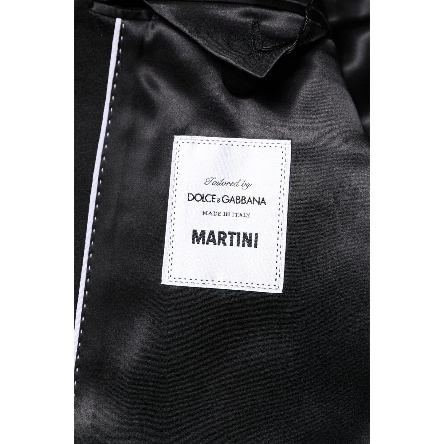 Dolce & Gabbana Black Single Breasted Men Coat MARTINI Blazer JKT41475-46