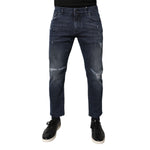Dolce & Gabbana Blue Cotton Stretch Skinny Men Denim Jeans PAN75874-50