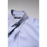 Dolce & Gabbana Light Blue Cotton SICILIA Dress Formal Shirt