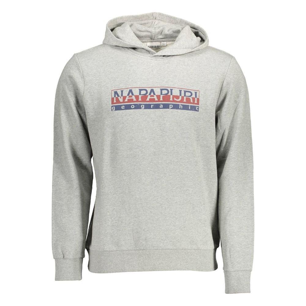 Napapijri Gray Cotton Men Sweater NA-11821-XL