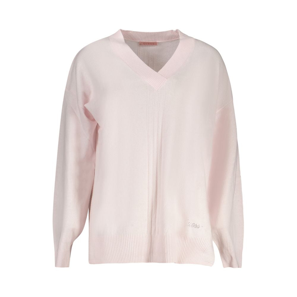 Guess Jeans Pink Acrylic Women Sweater GU-31982-M