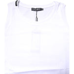Dolce & Gabbana White Cotton Sleeveless Crew Neck T-shirt TSH878595-36