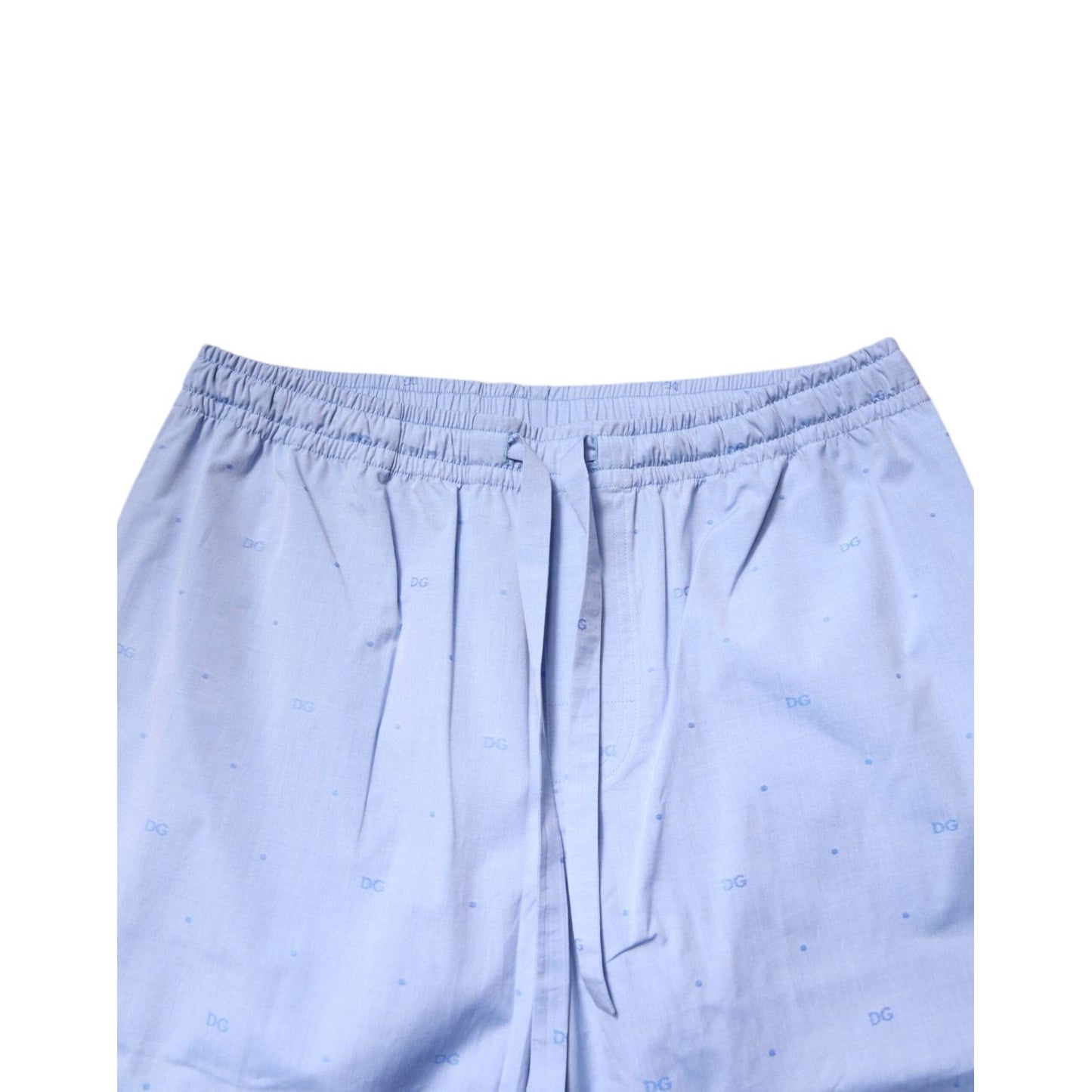 Dolce & Gabbana Light Blue DG Logo Cotton Men Pajama Set Sleepwear KOS2285-39