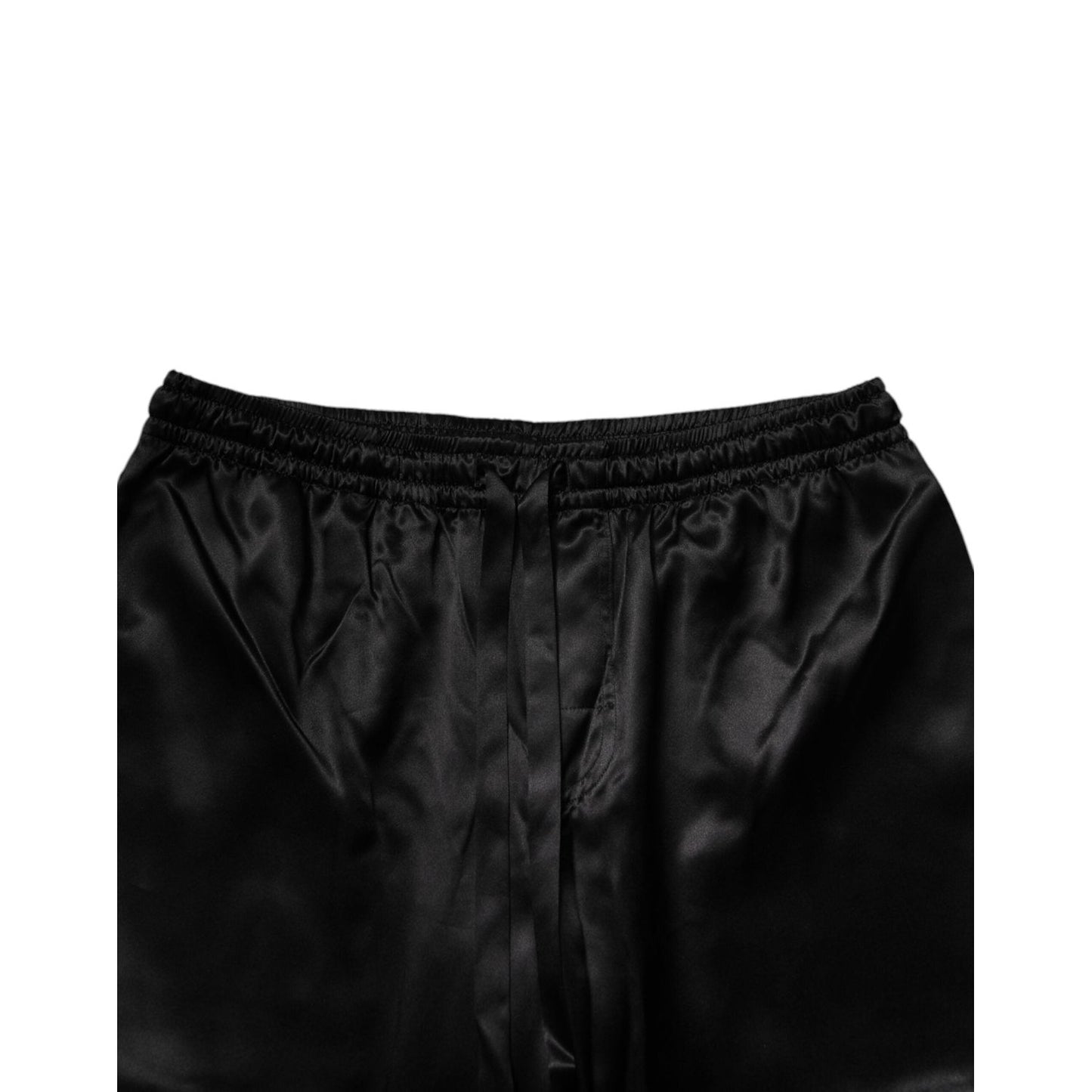 Dolce & Gabbana Black Silk Shirt Pants Pajama Set Sleepwear KOS2288-38
