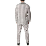 Dolce & Gabbana White Black Stripes Cotton Men Pajama Set Sleepwear KOS2292-39