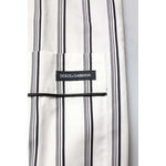 Dolce & Gabbana White Black Stripes Cotton Men Pajama Set Sleepwear KOS2292-39