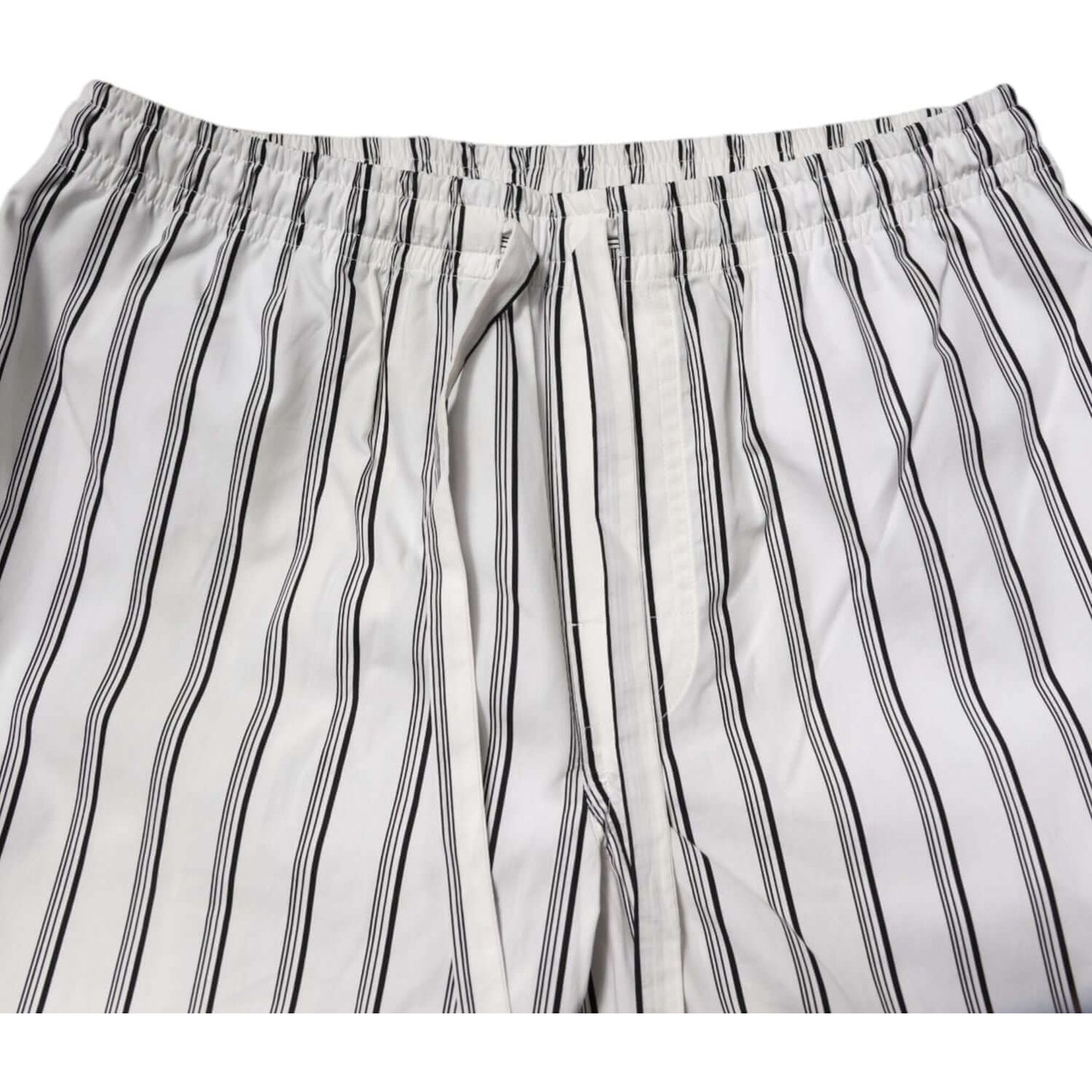 Dolce & Gabbana White Black Stripes Cotton Men Pajama Set Sleepwear KOS2292-39