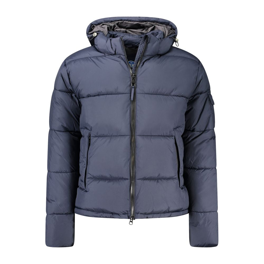 North Sails Blue Polyester Men Jacket NO-32932-XXL