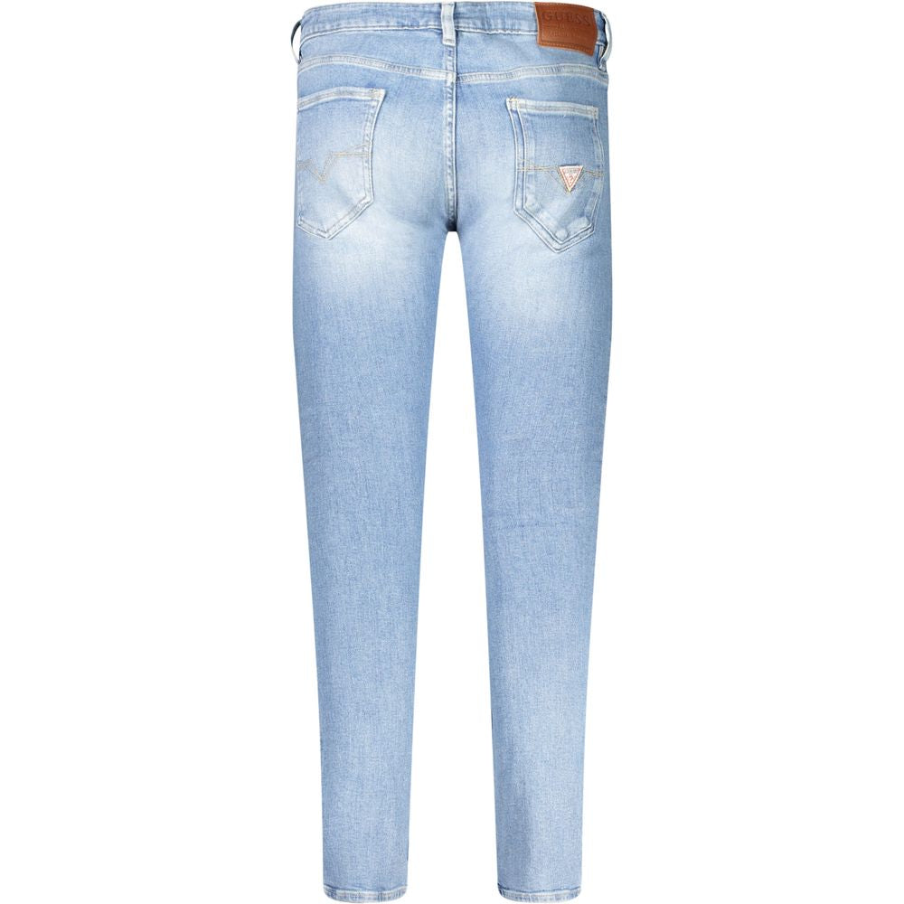 Guess Jeans Light Blue Cotton Jeans & Pant Guess Jeans Light Steel Blue