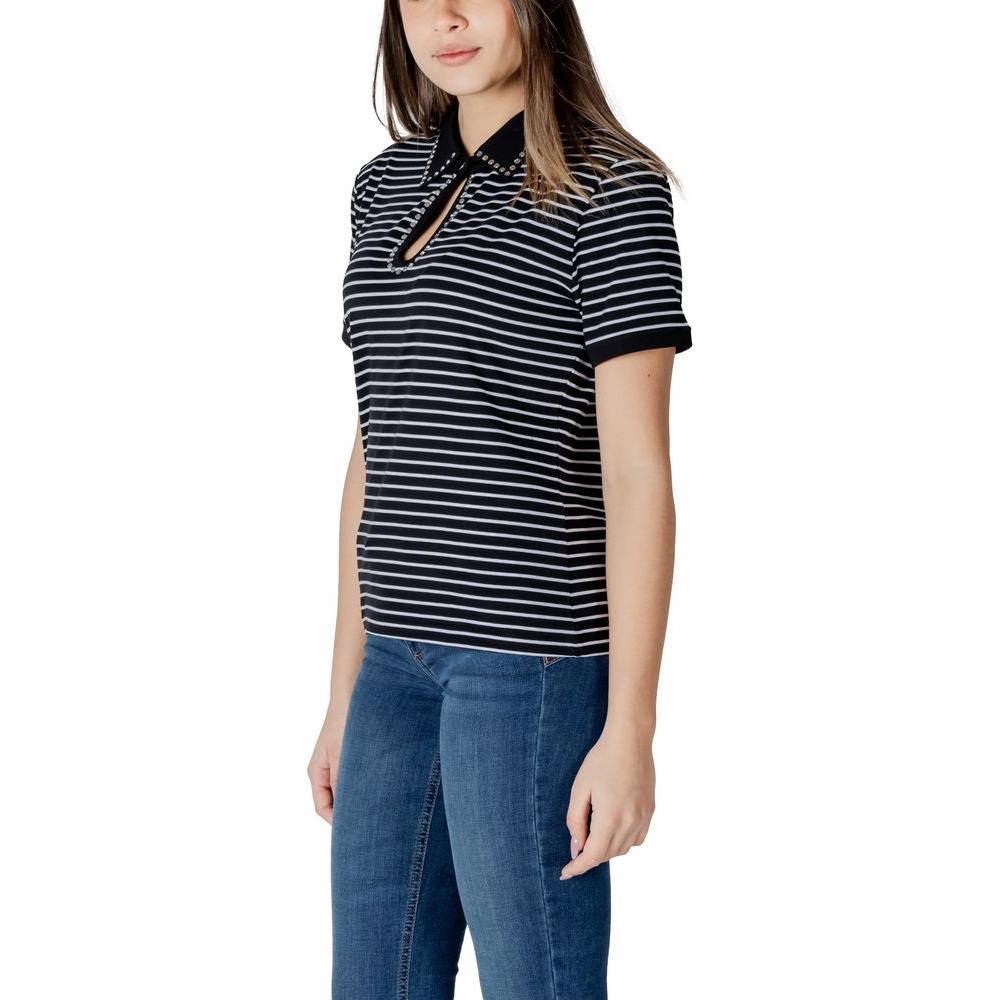 Liu Jo Black And White Cotton Tops & T-Shirt