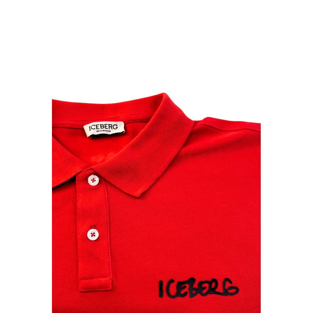 Iceberg Red Cotton Men Polo Shirt