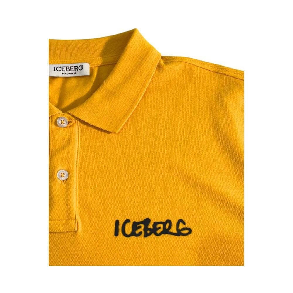 Iceberg Yellow Cotton Men Polo Shirt IC-24789-S