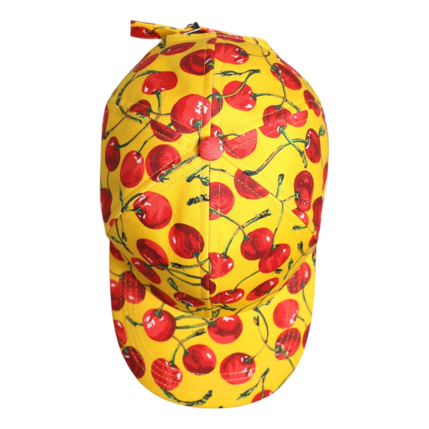 Dolce & Gabbana Yellow Cotton Printed 6 Panels Baseball Cap