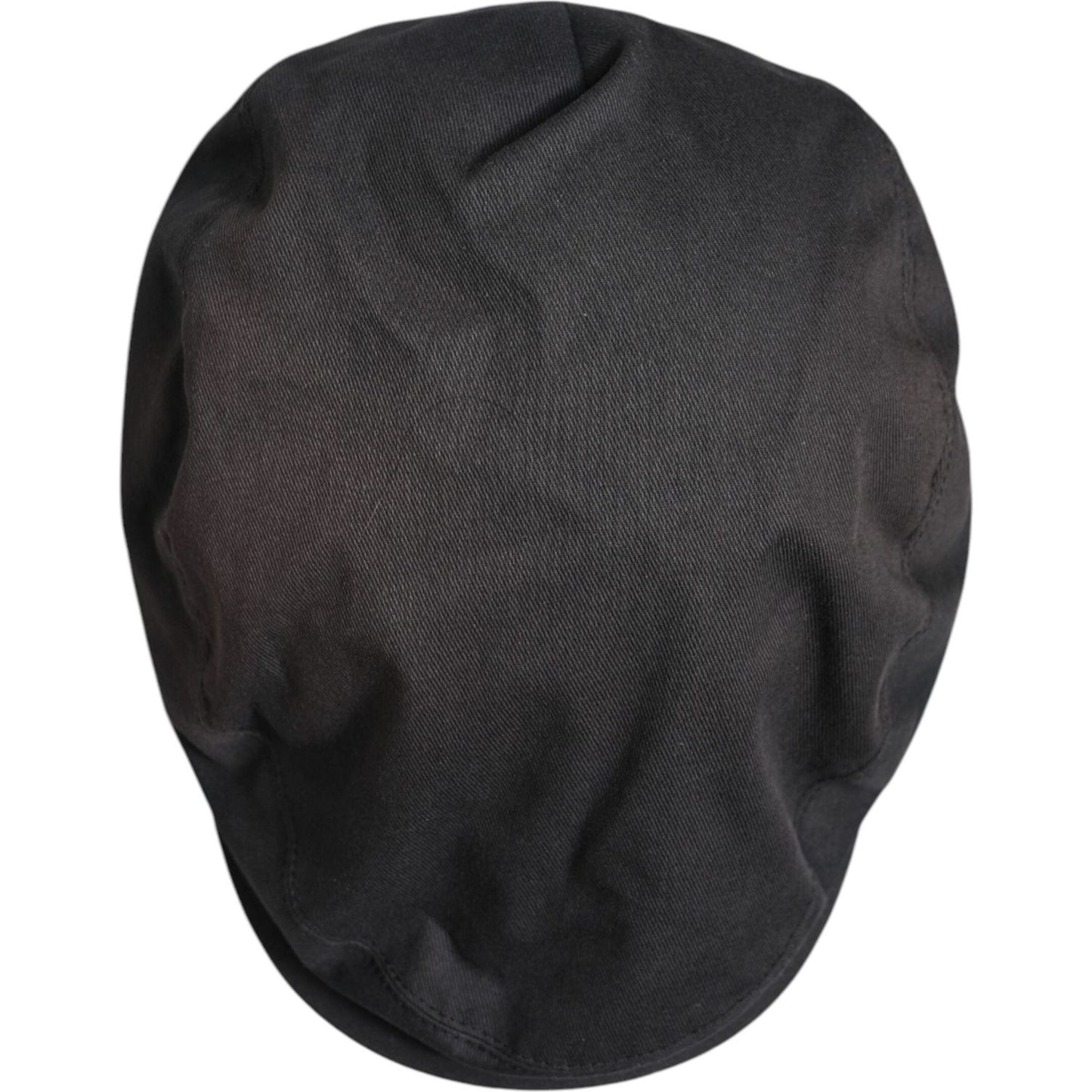 Dolce & Gabbana Black Cotton Newsboy Capello Cabbie Hat Dolce & Gabbana Dark Slate Gray