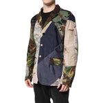 Dolce & Gabbana Multicolor Camouflage Patchwork Coat Blazer JKT4125-48