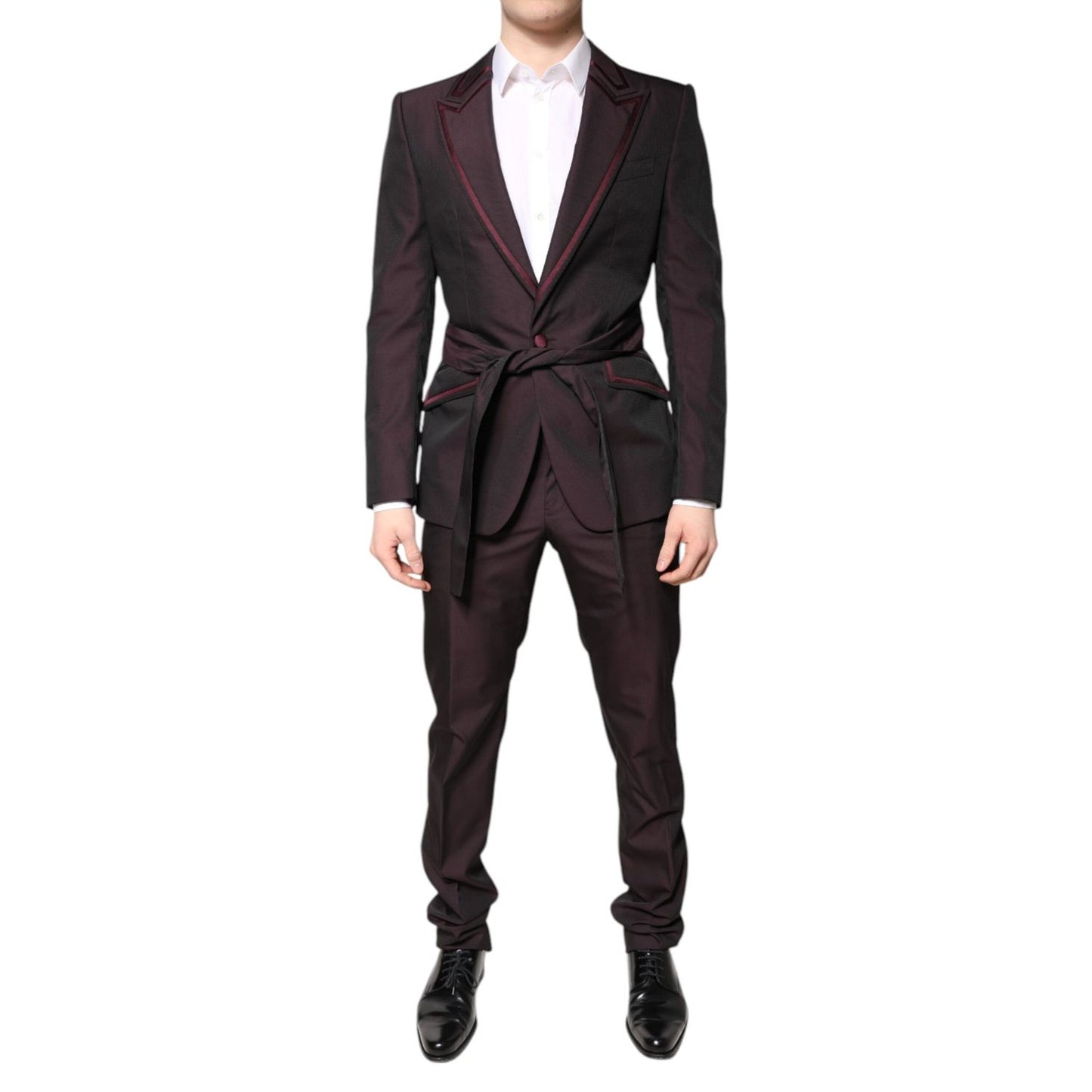 Dolce & Gabbana Maroon Single Breasted Formal 2 Piece Suit KOS2229-48
