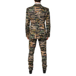 Dolce & Gabbana Multicolor TAORMINA Single Breasted 2 Piece Suit KOS2273-48