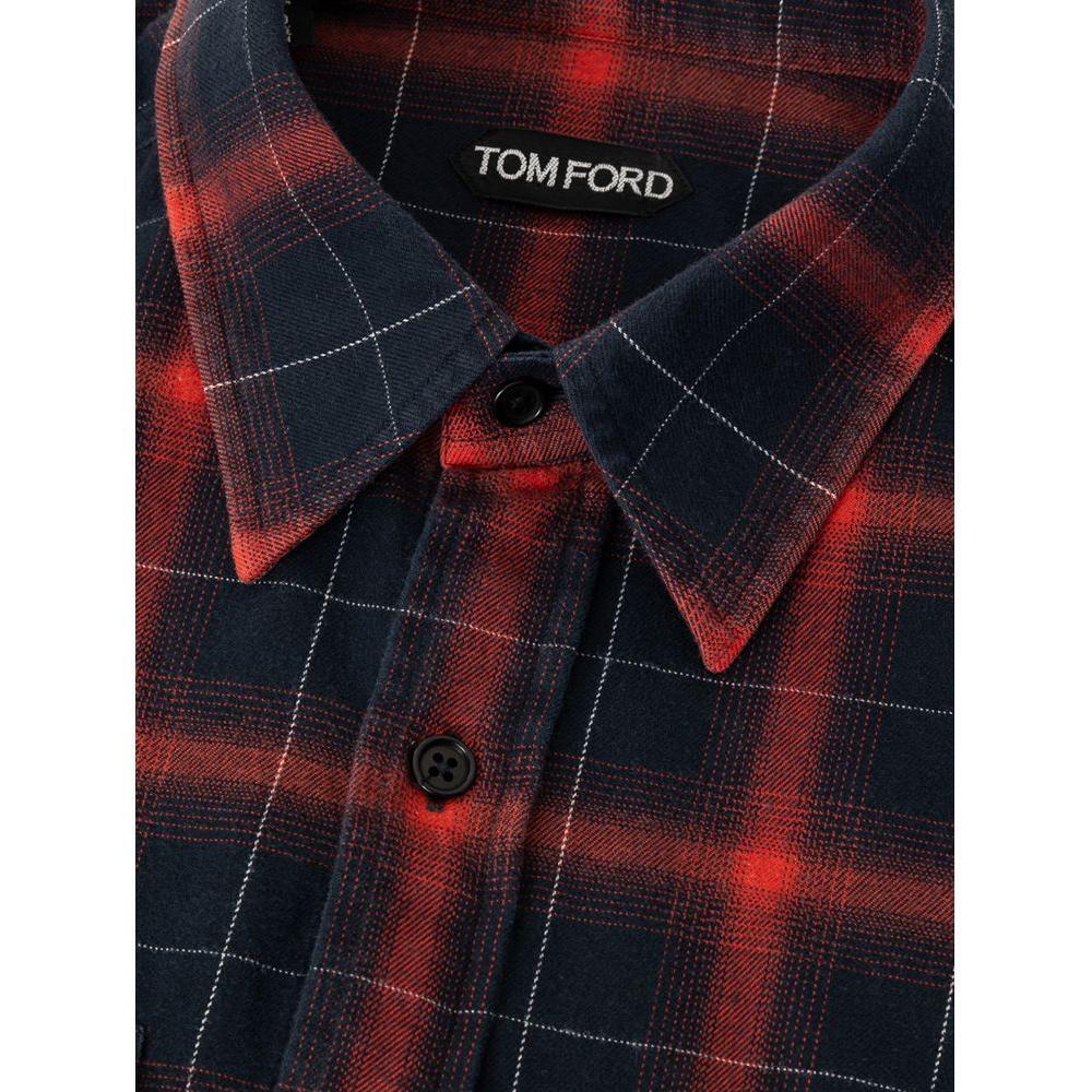 Tom Ford Bicolor Linen Shirt TO-866266720013842-IT41 | L