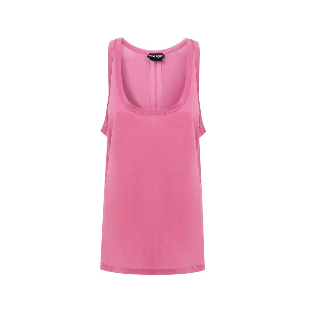 Tom Ford Pink Silk Tank Top TO-8634675-IT38|XS