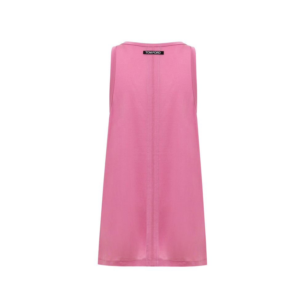 Tom Ford Pink Silk Tank Top TO-8634675-IT38|XS