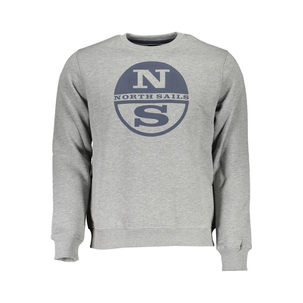 North Sails Gray Cotton Men Sweater NO-16230-L